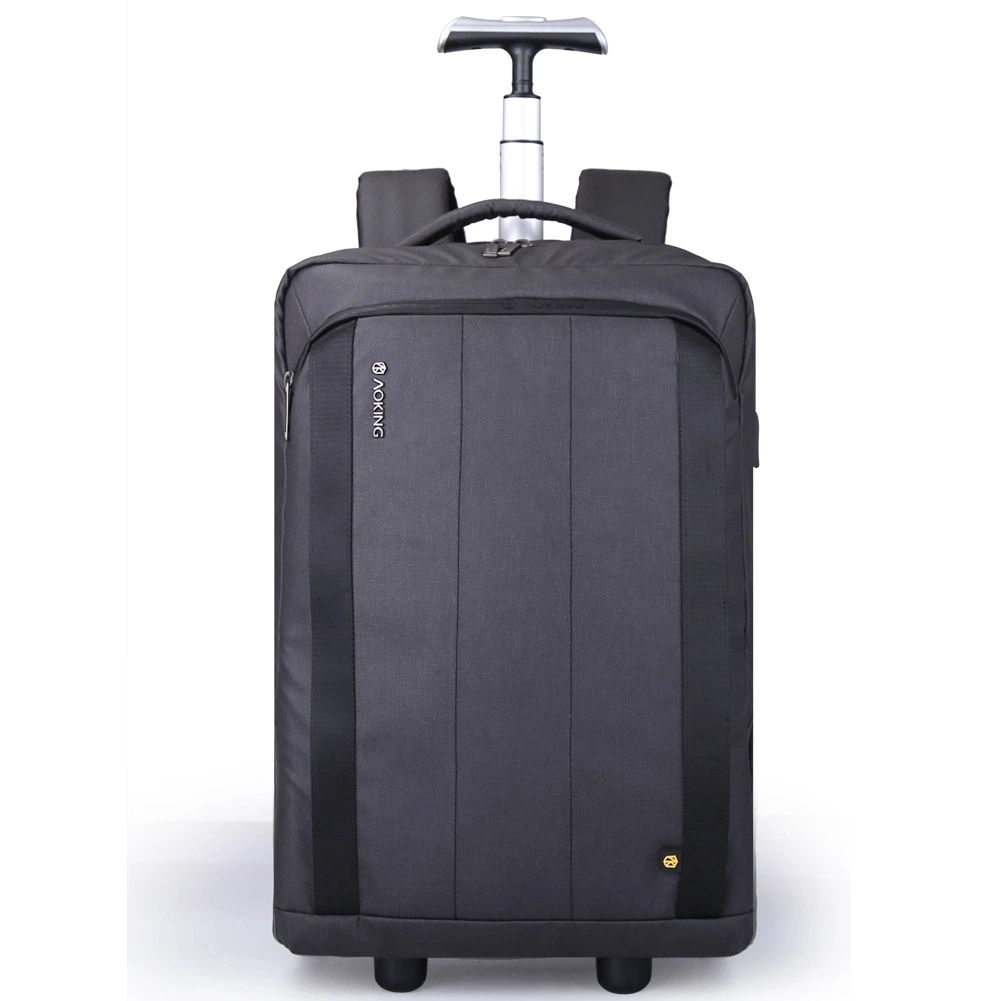 Big Wheels Trolley Wheeled Rolling Double Shoulder Luggage Leisure Business Travel School Shopping Backpack Pack Case Bag (CY5838)