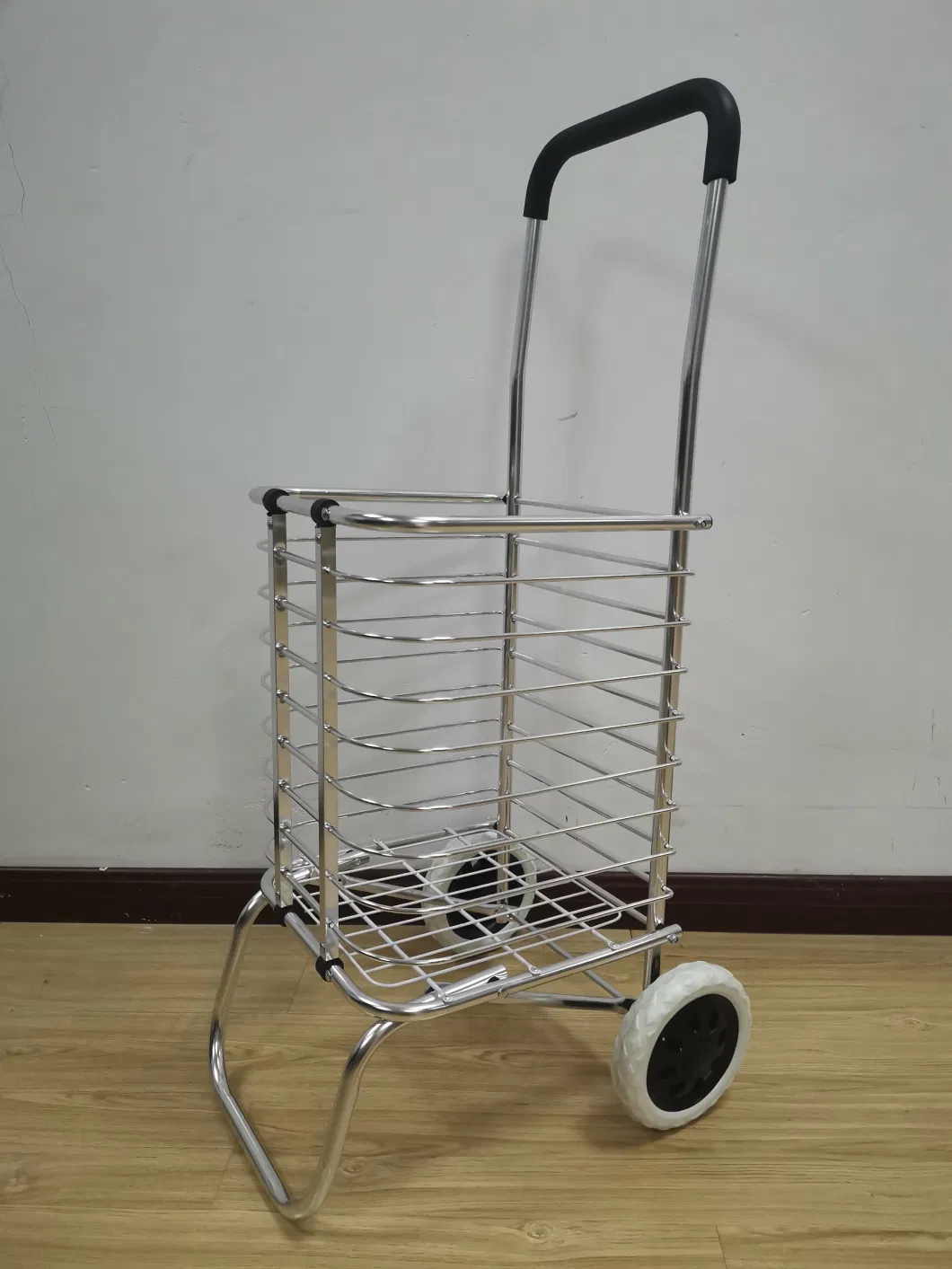 Factory Durable Two Wheeled Aluminum Alloy Foldable Shopping Trolley for Home Use