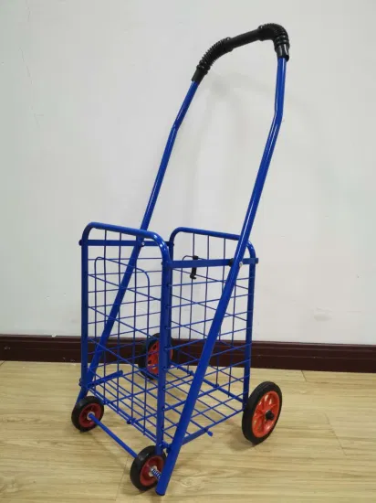 China Mini Folding Shopping Supermarket Hand Trolley for Home Use